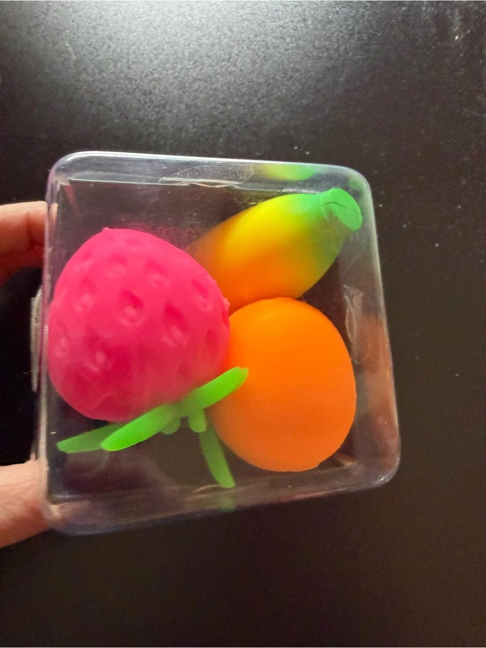 New Nee Doh Schylling Groovy Fruit 3pc Squishy Toy Squeeze Set Banana Orange
